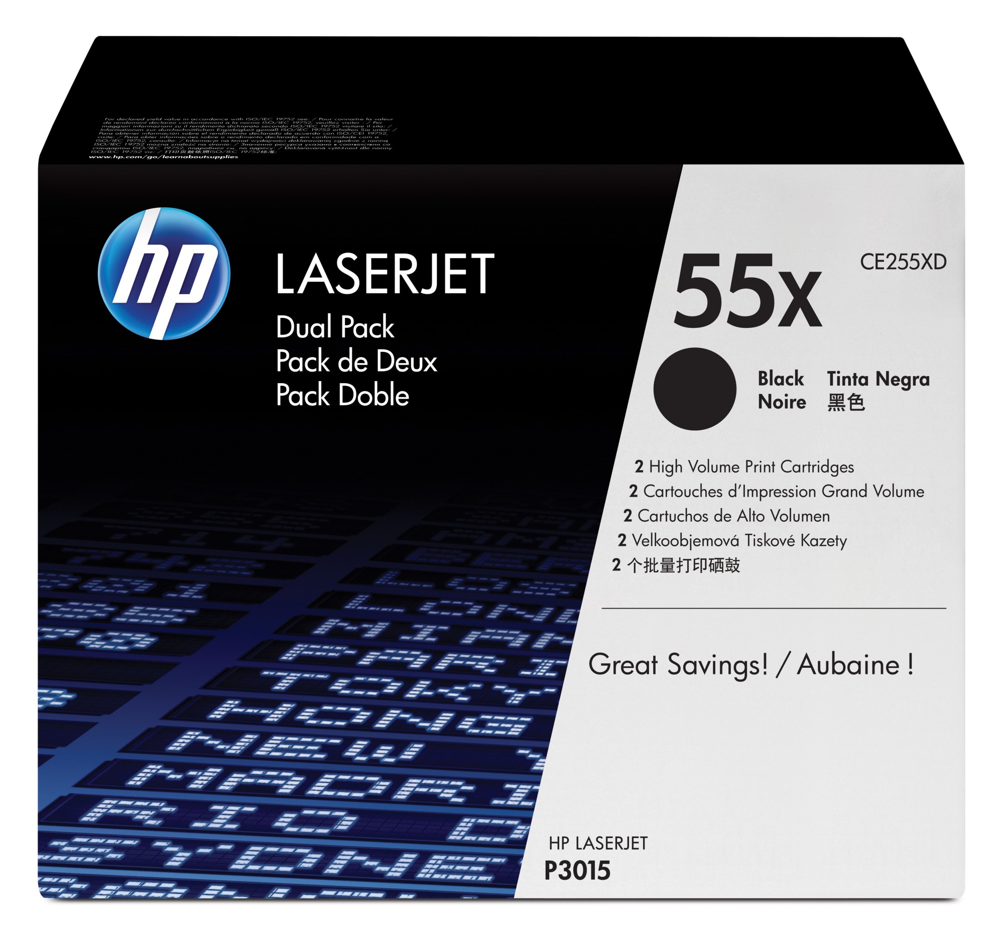 HP 55X [CE255XD] HC TwinPack (2xCE255X) black Toner