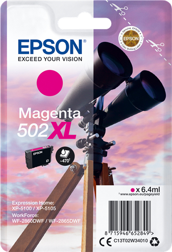 Epson 502XL [C13T02W34010] HC magenta Tinte