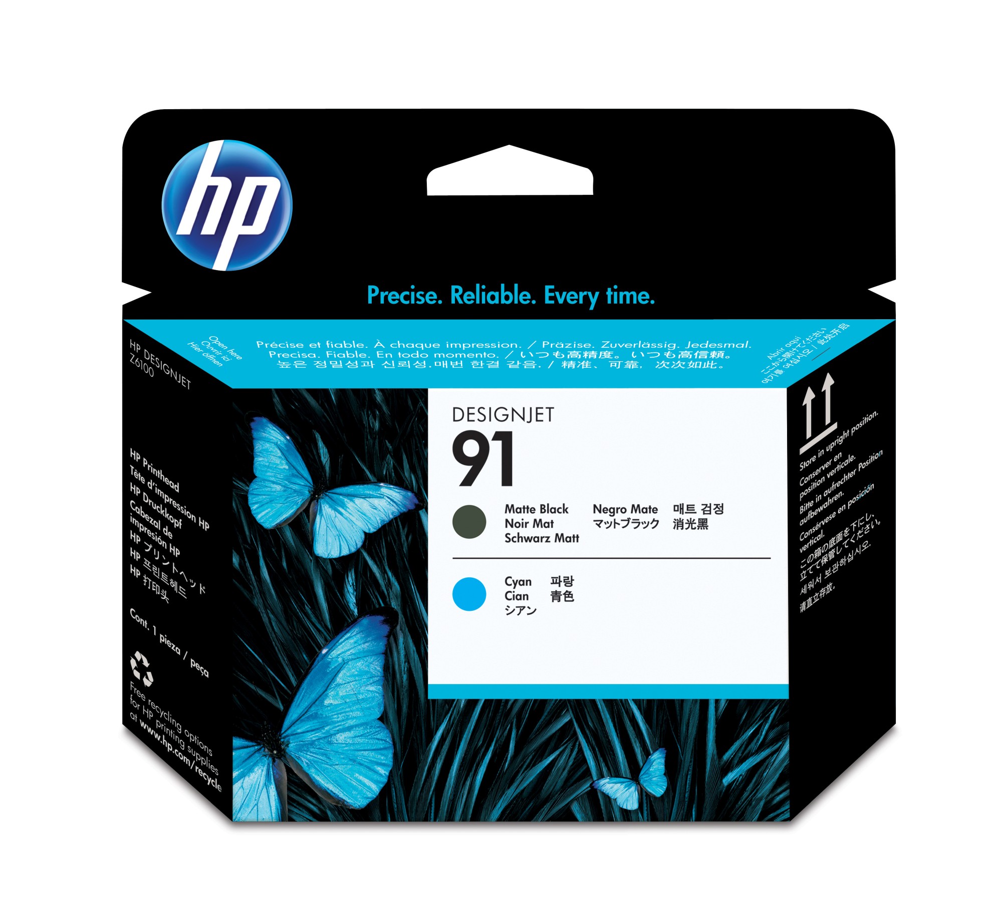 HP 91 [C9460A] matte-black/cyan Druckkopf