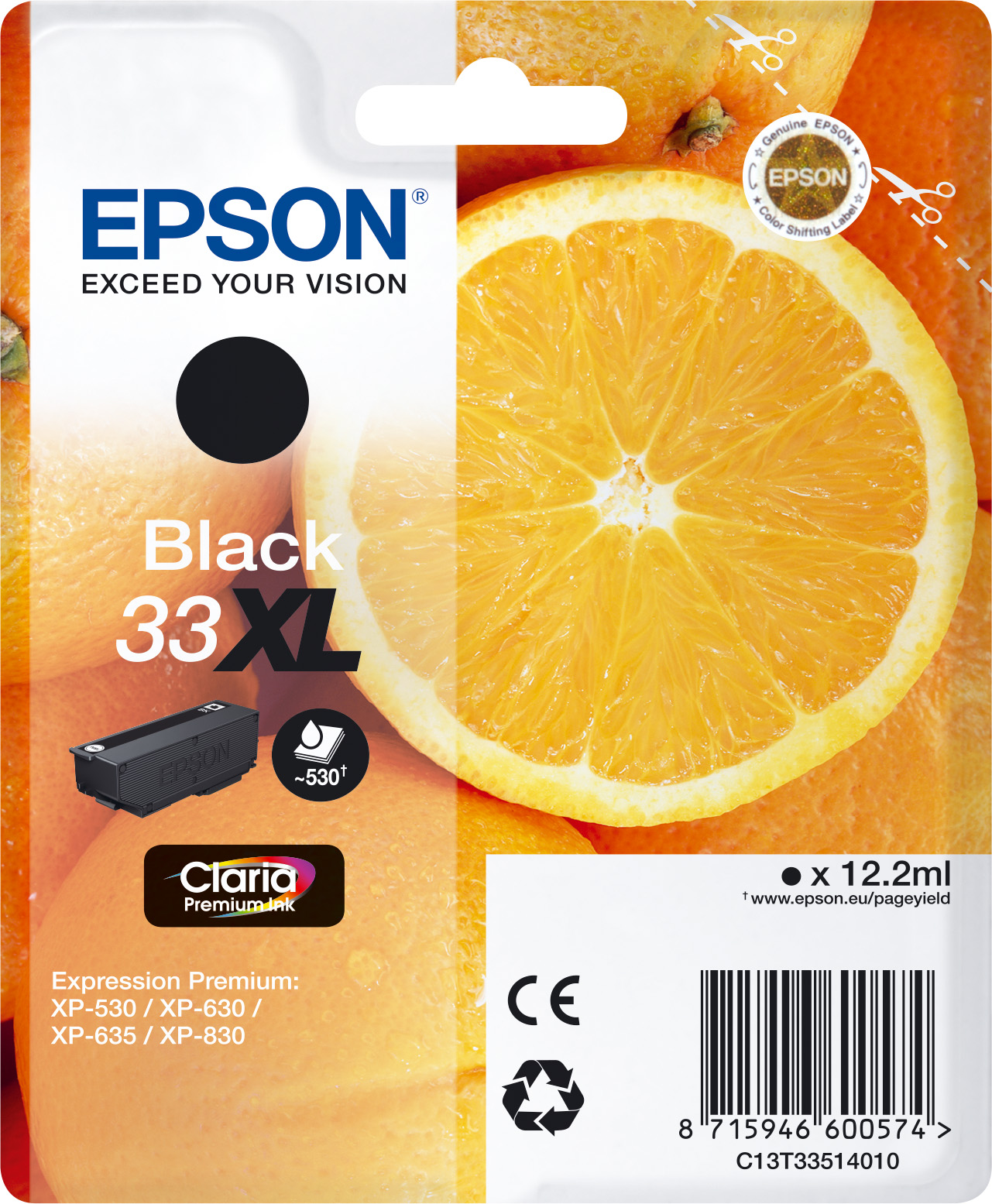 Epson 33XL [C13T33514012] HC black Tinte