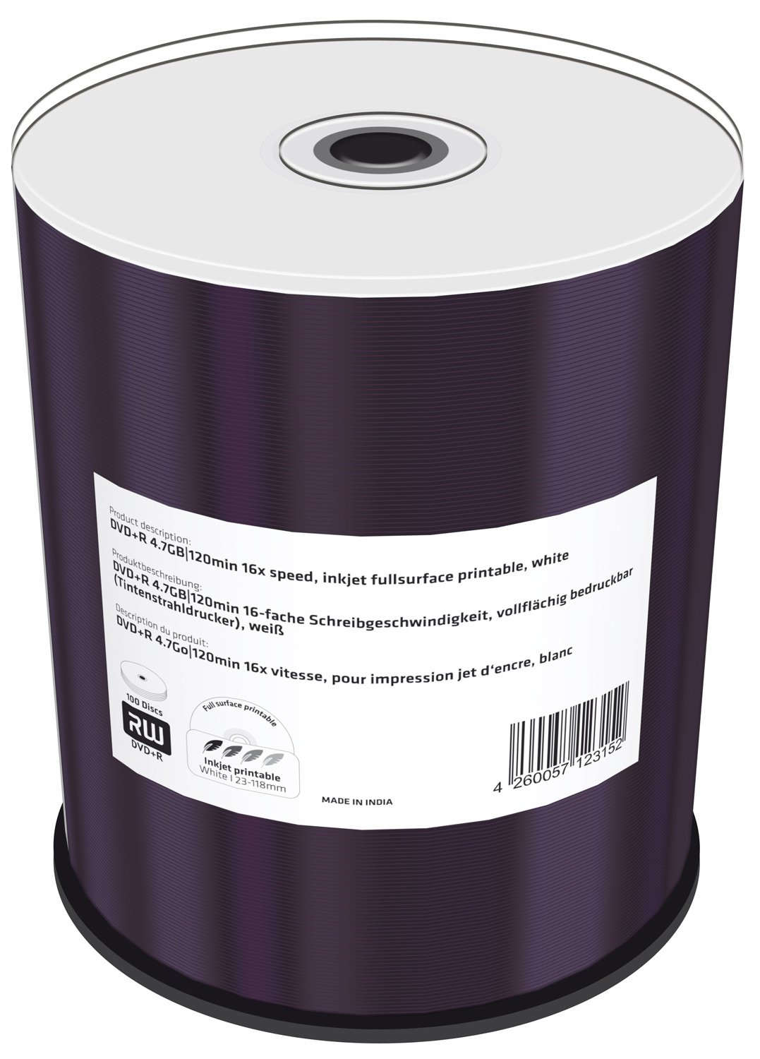 MediaRange [MR414] DVD+R 4.7GB|120min 16x Schreibgeschwindigkeit 100er Cakebox