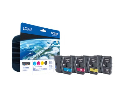 Brother [LC-985VALBP] MultiPack (LC-985BK+LC-985C+LC-985M+LC-985Y) black+cyan+magenta+yellow Tinte