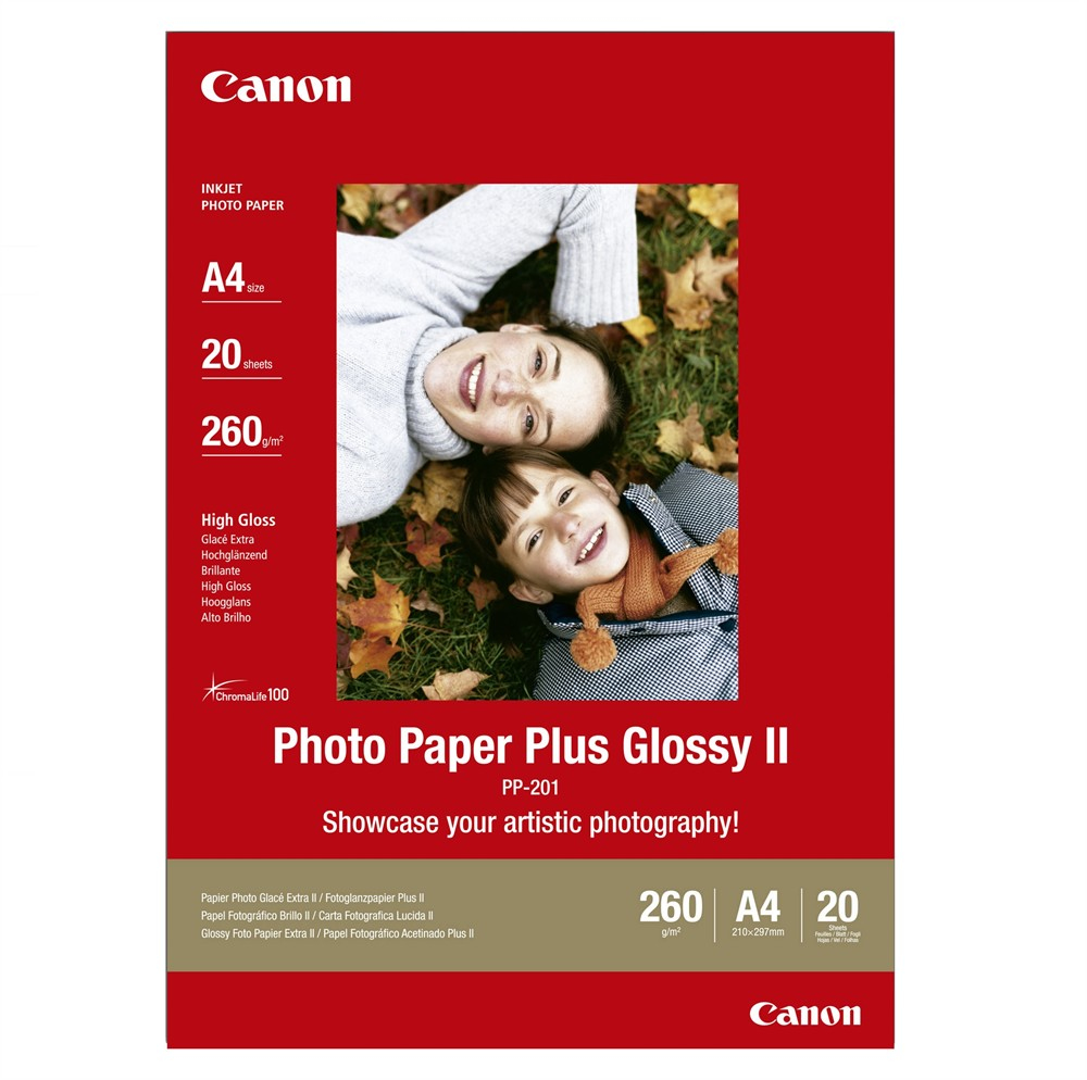 Papier Canon PP-201 plus [2311B019] Foto Papier Inkjet 260g/m² A4 20 Blatt