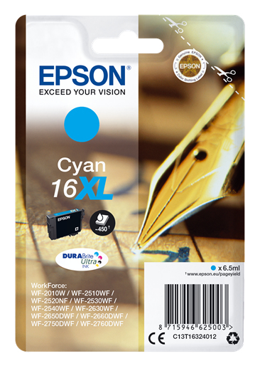 Epson 16XL [C13T16324012] HC cyan Tinte