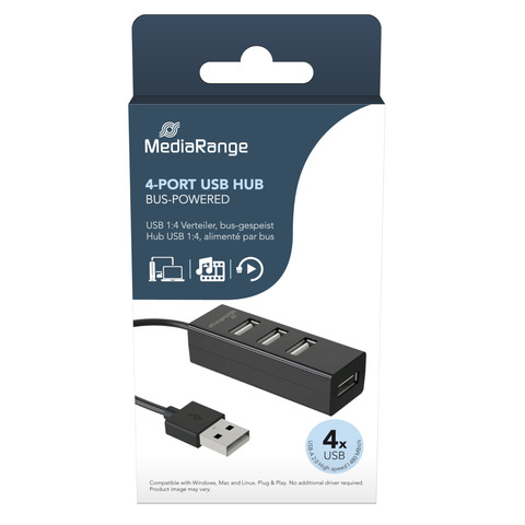MediaRange [MRCS502] USB 2.0 Verteiler 1:4