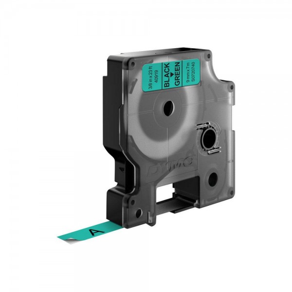 Dymo [S0720740] 9mm x 7m schwarz/grün Schriftband