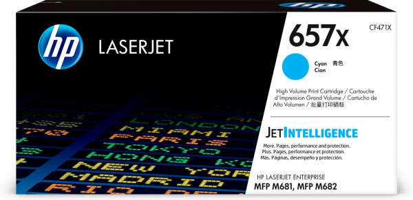 HP 657X [CF471XC] HC cyan Toner