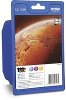 Brother [LC-1100HYRBWBPDR] HC MultiPack (LC-1100HYC+LC-1100HYM+LC-1100HYY) cyan+magenta+gelb Tinte