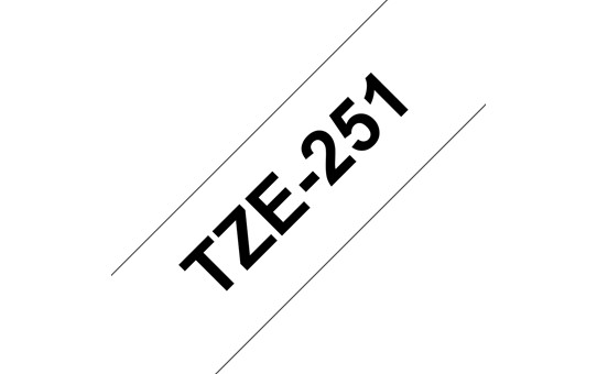 Brother [TZE-251] 24mm schwarz/weiß Schriftband