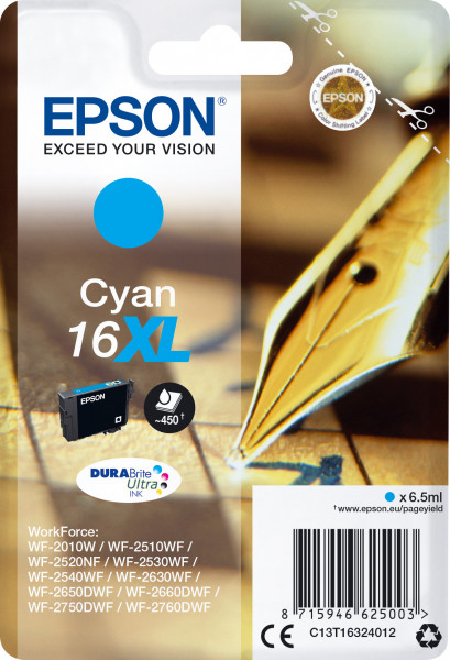 Epson 16XL [C13T16324012] HC cyan Tinte