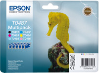 Epson T0487 [C13T04874010] MultiPack (T0481+T0482+T0483+T0484+T0485+T0486) schwarz+cyan+magenta+gelb+hell-cyan+hell-magenta Tinte