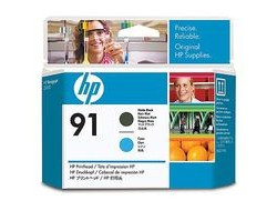 HP 91 [C9460A] matt-schwarz/cyan Druckkopf