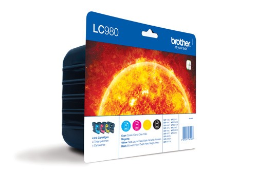 Brother [LC-980VALBP] MultiPack (LC-980BK+LC-980C+LC-980M+LC-980Y) schwarz+cyan+magenta+gelb Tinte