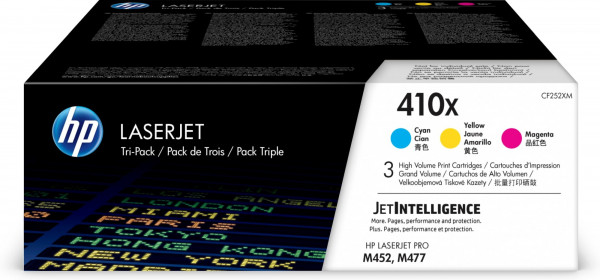 HP 410X [CF252XM] HC MultiPack (CF411X+CF412X+CF413X) cyan+magenta+gelb Toner