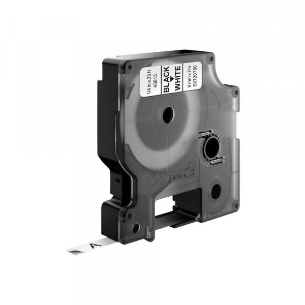 Dymo [S0720780] 6mm x 7m schwarz/weiß Schriftband
