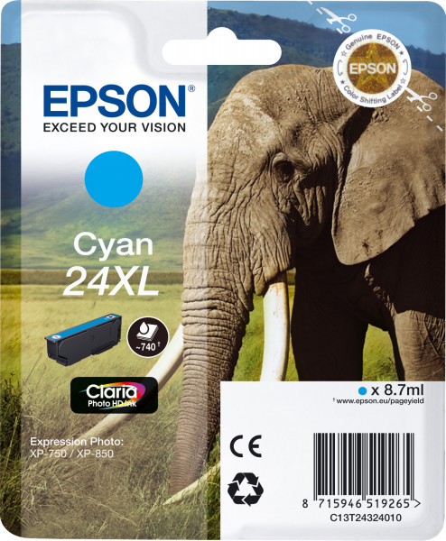 Epson 24XL [C13T24324012] HC cyan Tinte