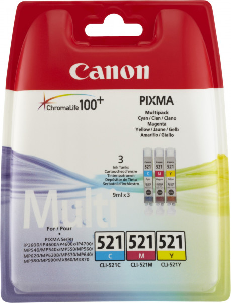 Canon CLI-521z [2934B010] MultiPack (2934B001+2935B001+2936B001)