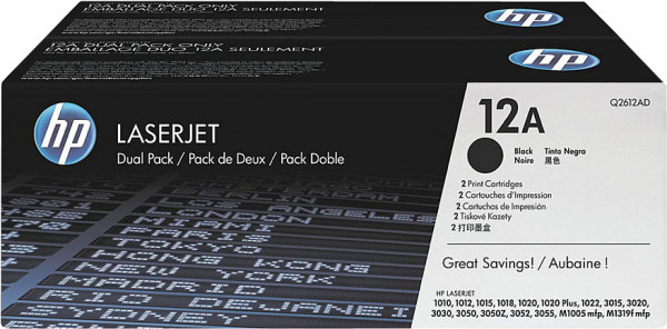 HP 12A [Q2612AD] TwinPack (2xQ2612A) schwarz Toner