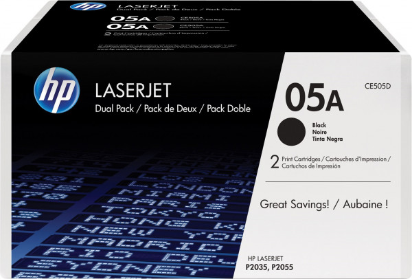 HP 05A [CE505D] TwinPack (2xCE505A) schwarz Toner